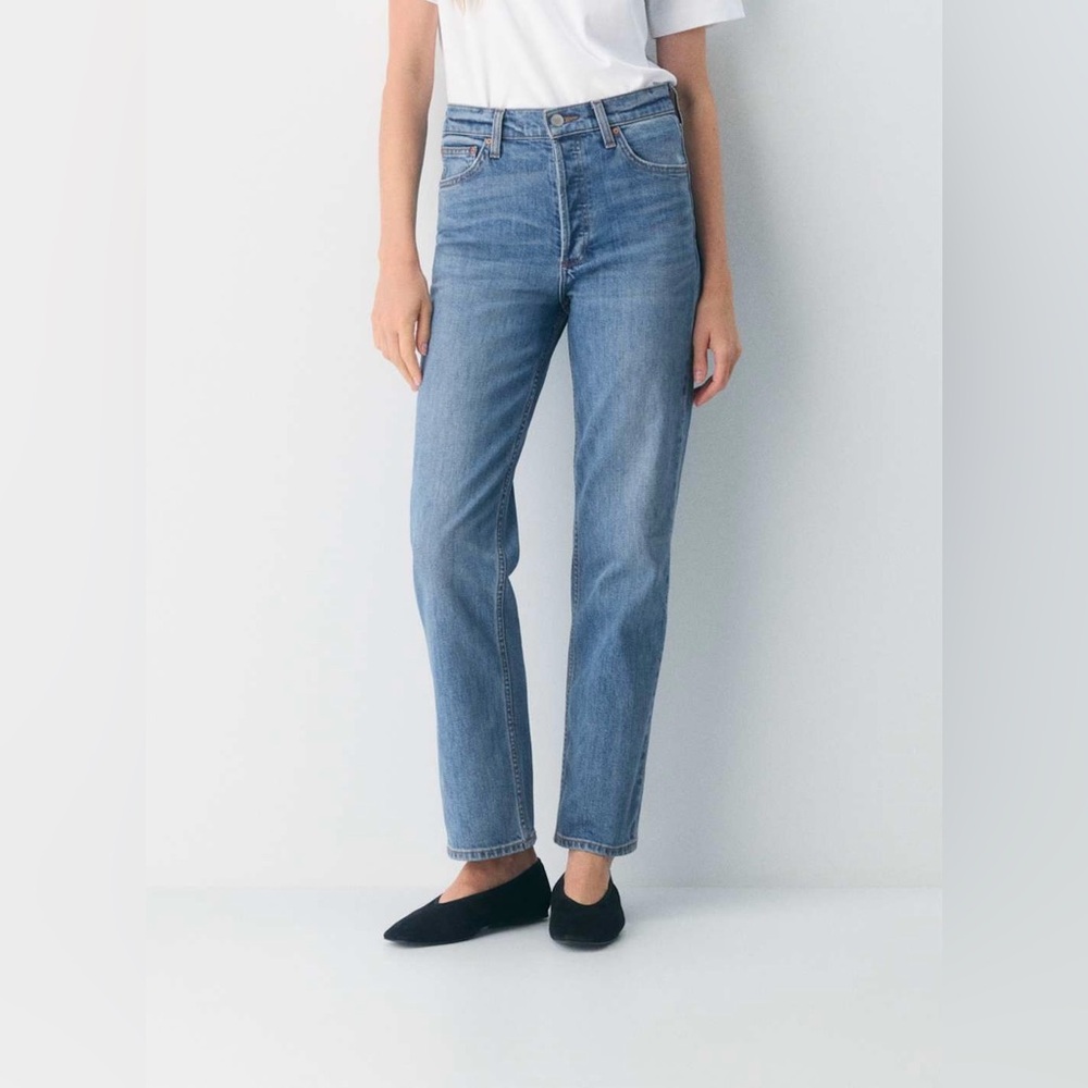 Denim Forum The Arlo Hi-Rise Straight Jean

Size- 24
Color- dark blue